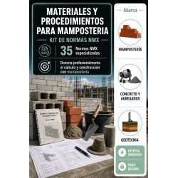KIT – MATERIALES Y PROCEDIMIENTOS PARA MAMPOSTERIA (NORMAS NMX)